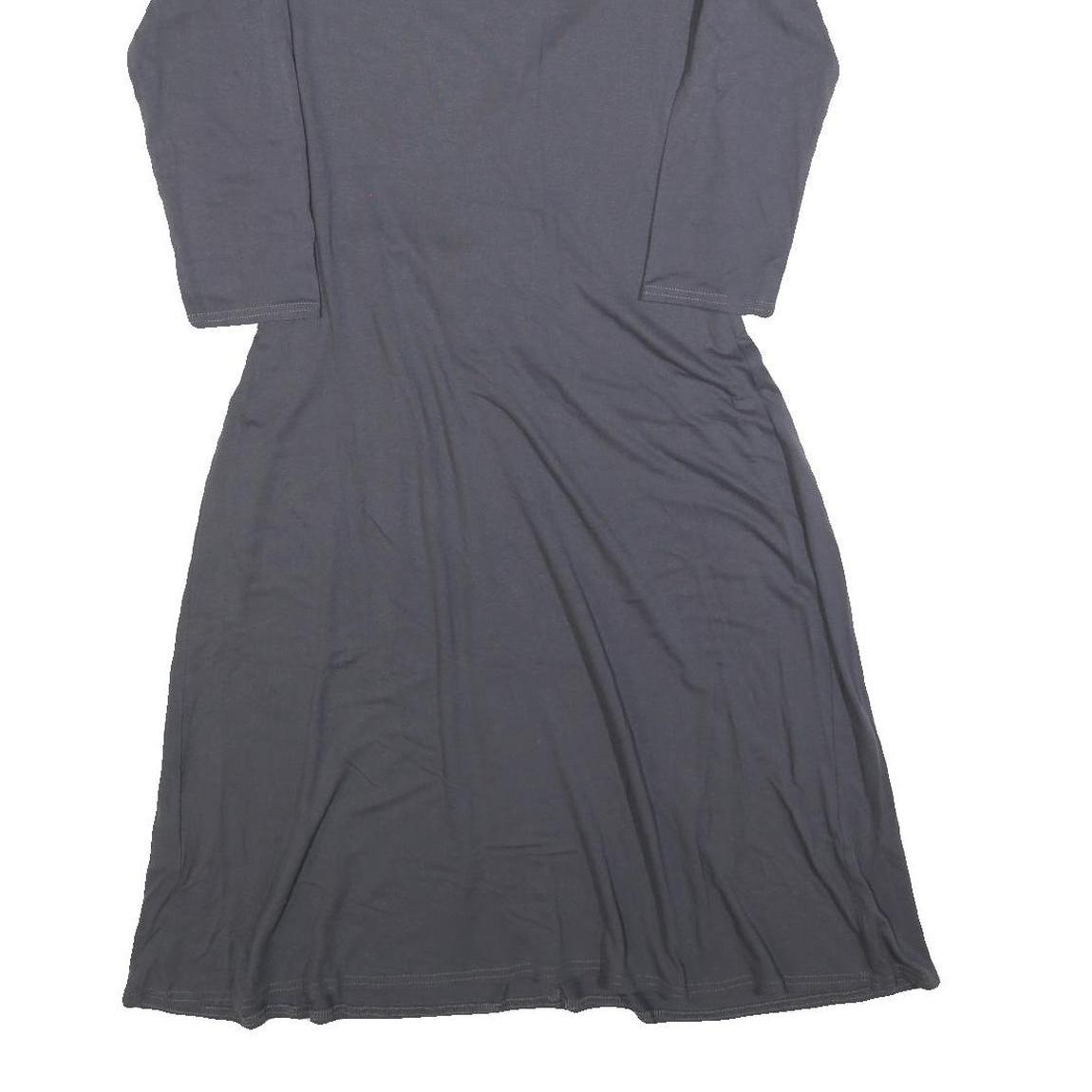 PHASE EIGHT Womens Grey Dress Polyester Blend Midi 3/4 Sleeve UK 14 Elegant