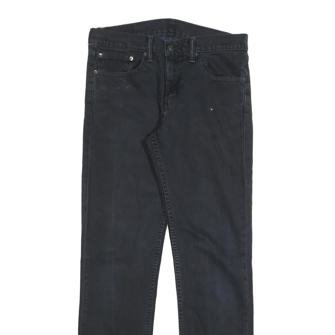 LEVI'S 511 Slim Mens Jeans Black Slim Skinny Denim Medium W31 L32 Zip Cotton