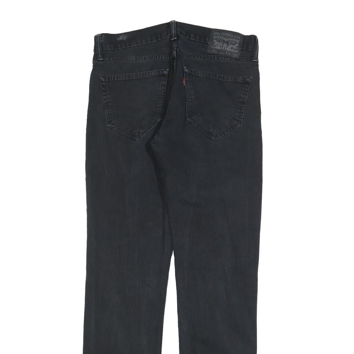 LEVI'S 511 Slim Mens Jeans Black Slim Skinny Denim Medium W31 L32 Zip Cotton