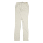 TWIN SET Womens Cotton Blend Cream Slim Skinny Trousers W26 L29 Stylish Comfort