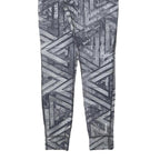 REEBOK Womens Joggers Grey & Black Slim Skinny S W24 L27 Activewear Print Logo