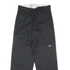 DICKIES Mens Cotton Blend Black Regular Straight Trousers W32 L30 Workwear