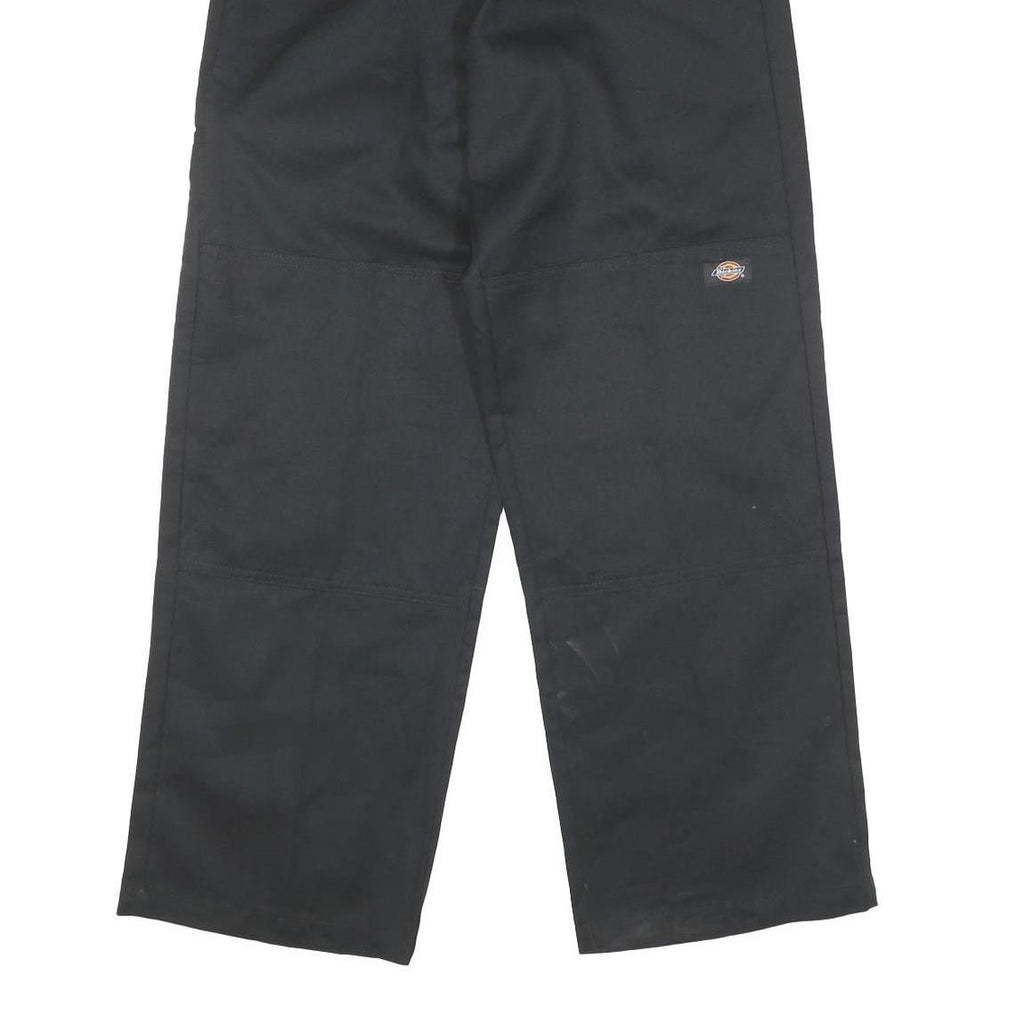 DICKIES Mens Cotton Blend Black Regular Straight Trousers W32 L30 Workwear