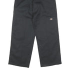 DICKIES Mens Cotton Blend Black Regular Straight Trousers W32 L30 Workwear