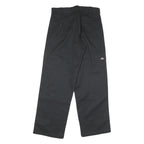 DICKIES Mens Cotton Blend Black Regular Straight Trousers W32 L30 Workwear
