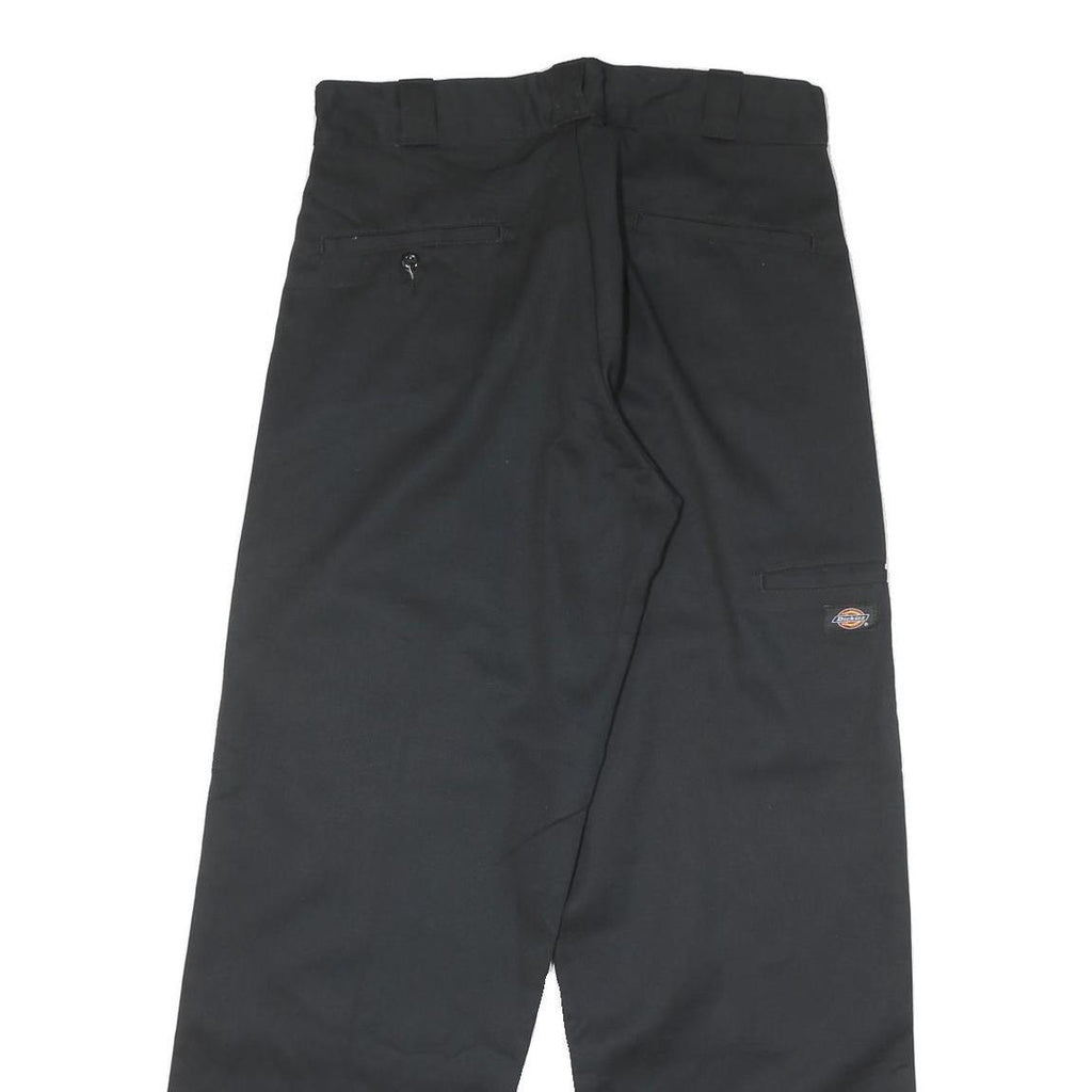 DICKIES Mens Cotton Blend Black Regular Straight Trousers W32 L30 Workwear