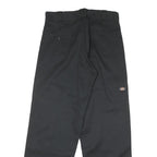 DICKIES Mens Cotton Blend Black Regular Straight Trousers W32 L30 Workwear