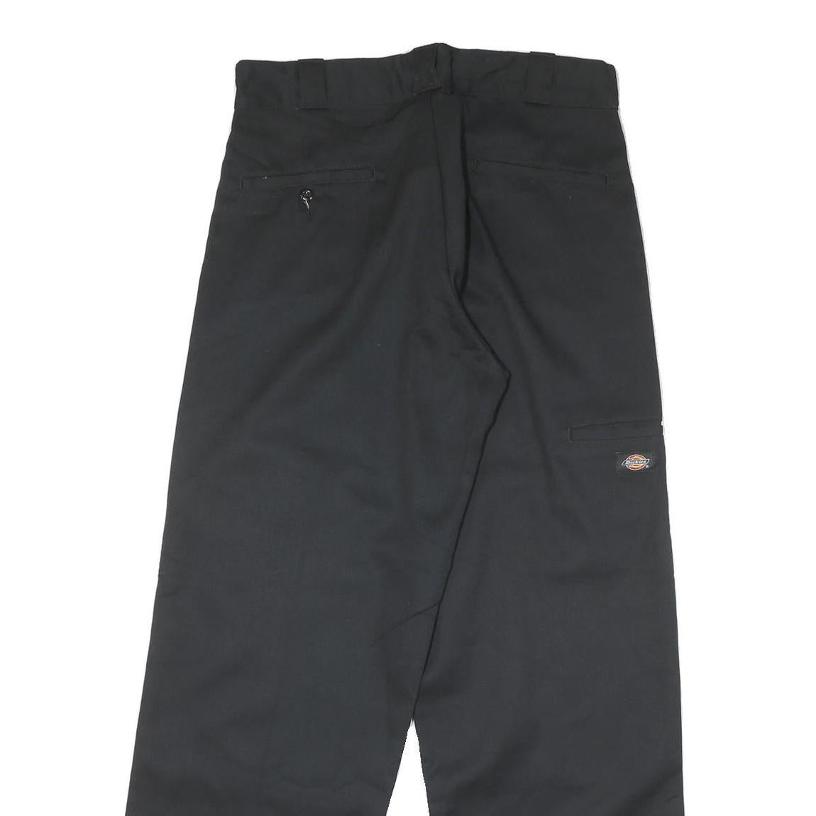 DICKIES Mens Cotton Blend Black Regular Straight Trousers W32 L30 Workwear