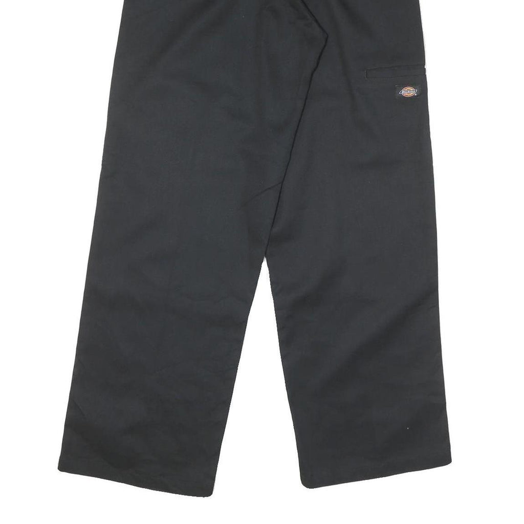 DICKIES Mens Cotton Blend Black Regular Straight Trousers W32 L30 Workwear