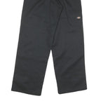DICKIES Mens Cotton Blend Black Regular Straight Trousers W32 L30 Workwear