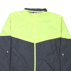 STARTER Mens Yellow & Grey Colourblock Zip Jacket L Polyester Blend Casual