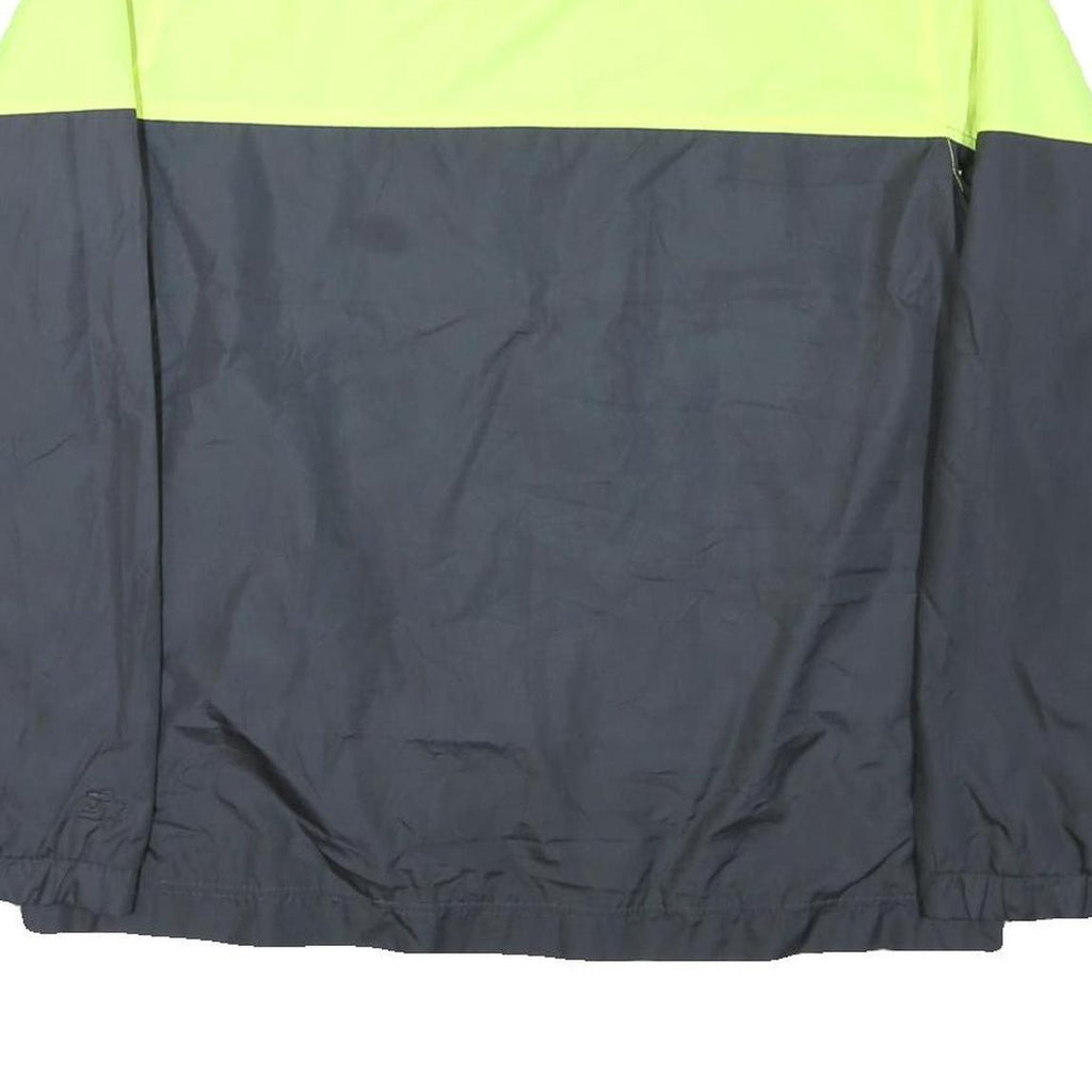 STARTER Mens Yellow & Grey Colourblock Zip Jacket L Polyester Blend Casual