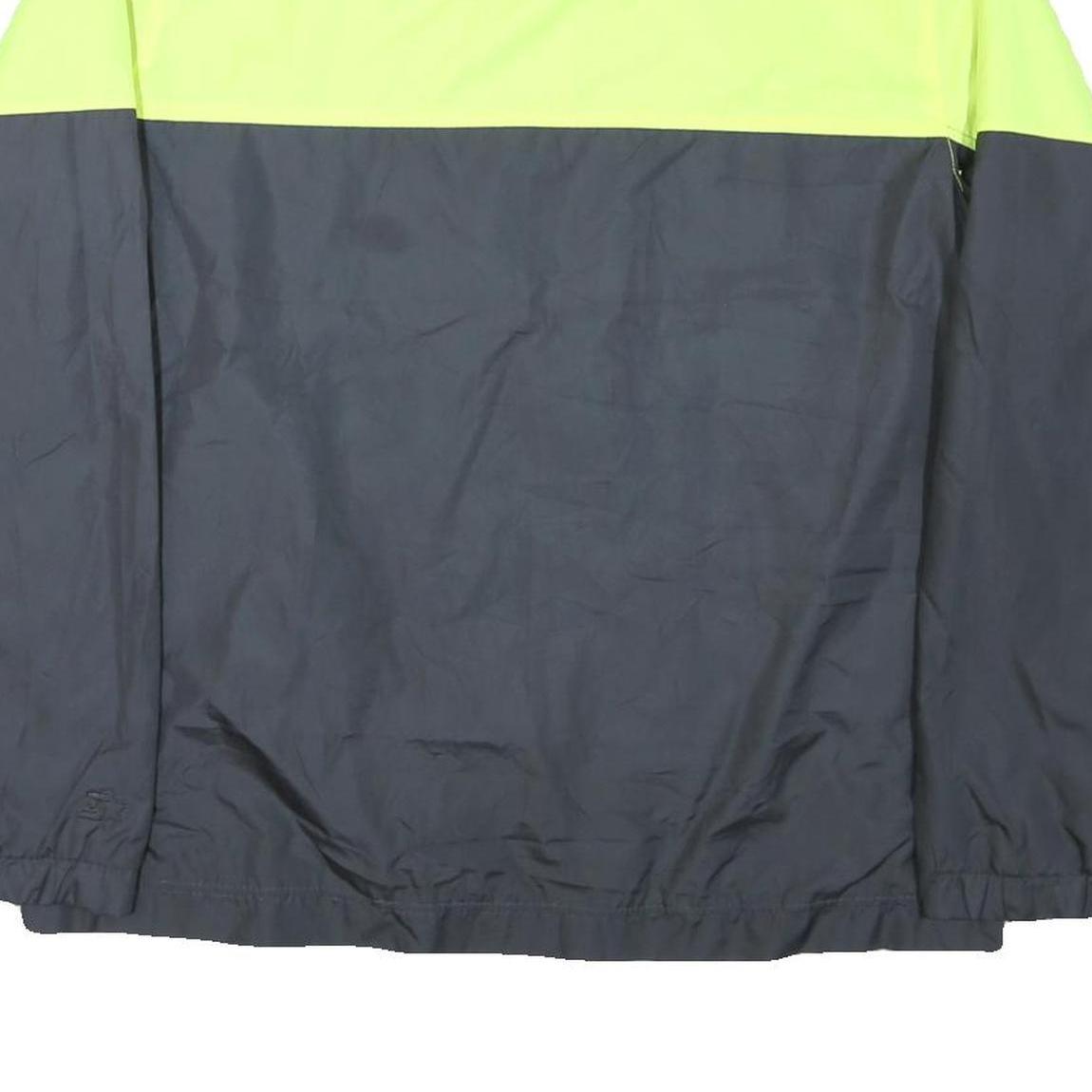 STARTER Mens Yellow & Grey Colourblock Zip Jacket L Polyester Blend Casual