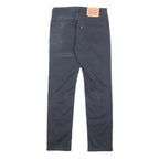 LEVI'S Mens Slim Navy Blue Cotton Blend Trousers W28 L30 Zip Closure