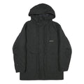 CARHARTT Mens Black Hooded Cotton Blend Jacket XL Zip Plain Workwear Casual
