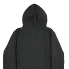 CARHARTT Mens Black Hooded Cotton Blend Jacket XL Zip Plain Workwear Casual