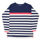 JOULES Womens Patterned Jumper Blue Striped Tight Knit Wool UK 6