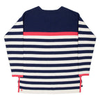 JOULES Womens Patterned Jumper Blue Striped Tight Knit Wool UK 6