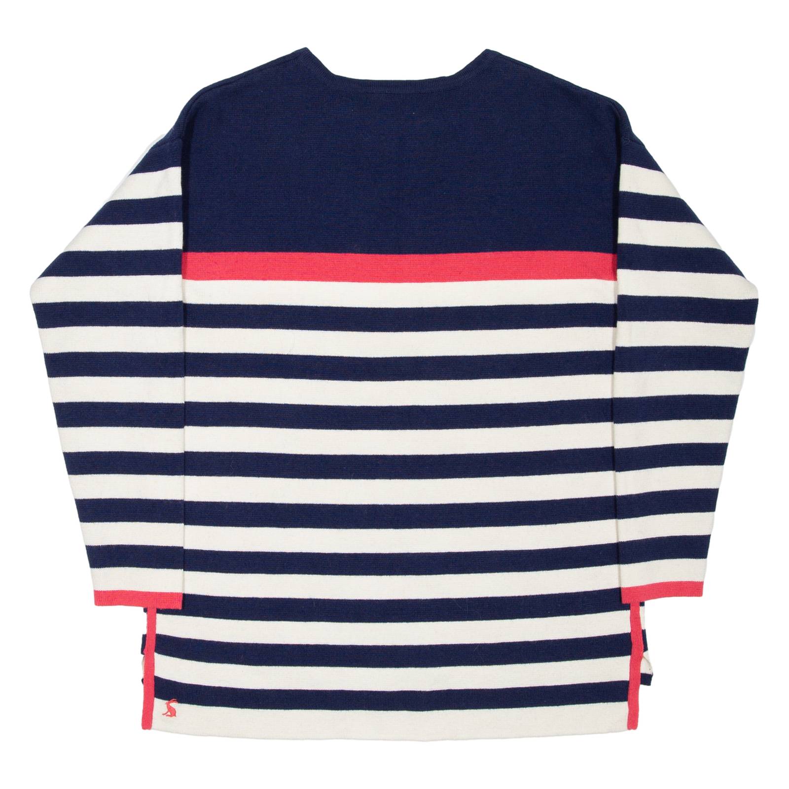 JOULES Womens Patterned Jumper Blue Striped Tight Knit Wool UK 6