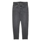 LEVI'S 501 Womens Jeans Black Regular Straight Denim Raw W28 L27 Button Fly