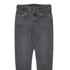 LEVI'S 501 Womens Jeans Black Regular Straight Denim Raw W28 L27 Button Fly