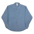 LEVI'S Mens Blue Polyester Shirt XL Casual Button Pocket Long Sleeve