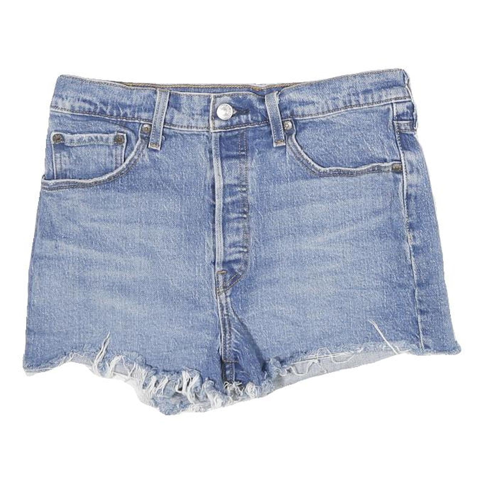 LEVI'S Womens Denim Blue Cut-Off Shorts M W29 Frayed Hem Casual
