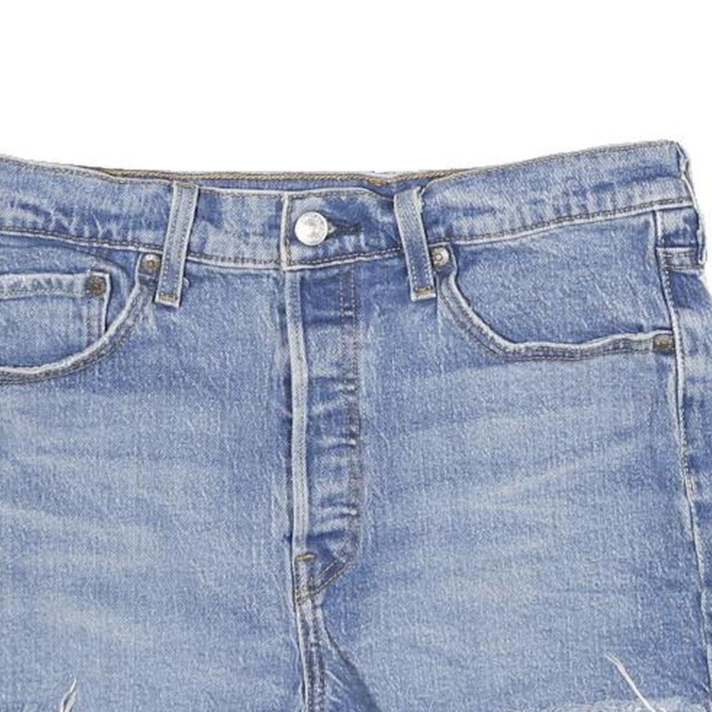 LEVI'S Womens Denim Blue Cut-Off Shorts M W29 Frayed Hem Casual