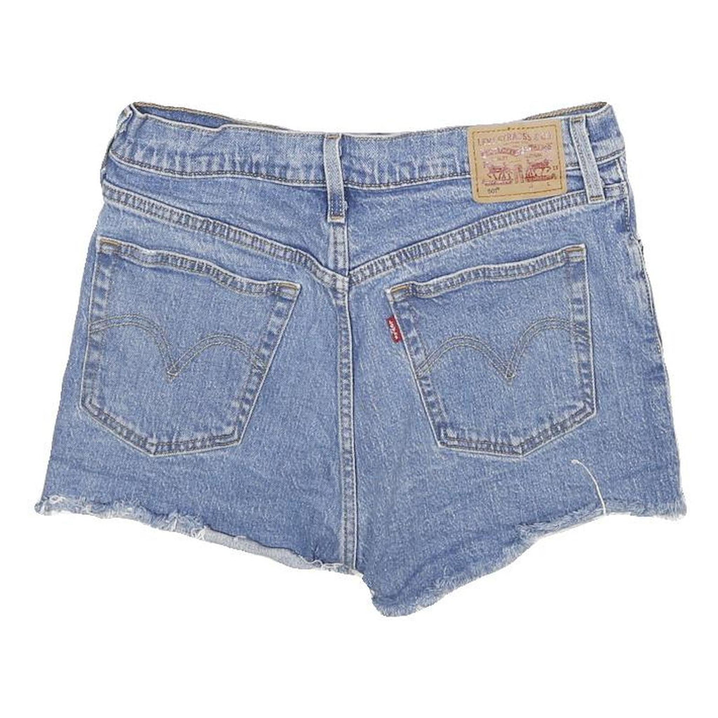 LEVI'S Womens Denim Blue Cut-Off Shorts M W29 Frayed Hem Casual