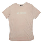 OBEY Womens Beige Obey Propaganda Graphic T-Shirt S Short Sleeve Crew Neck