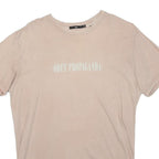 OBEY Womens Beige Obey Propaganda Graphic T-Shirt S Short Sleeve Crew Neck