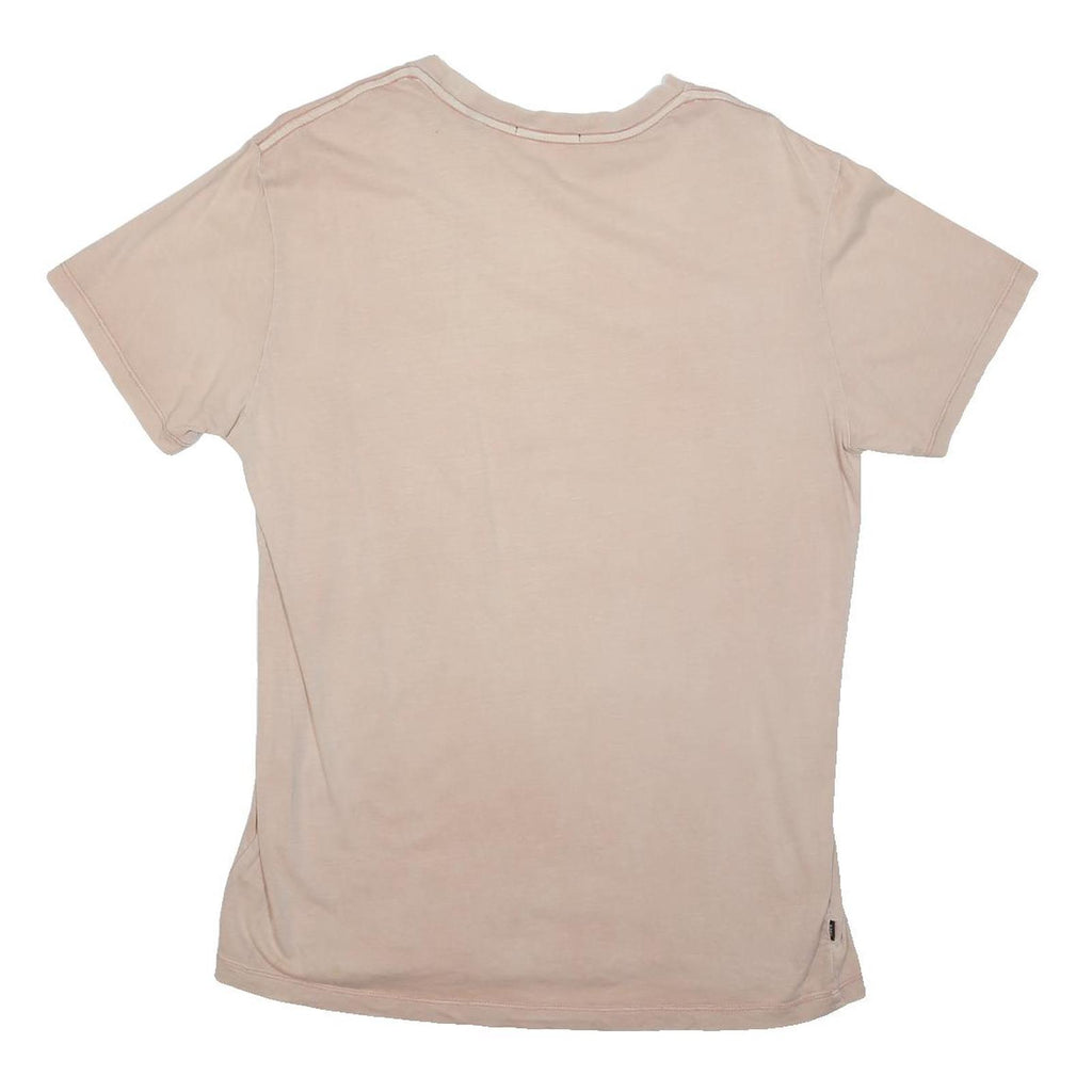 OBEY Womens Beige Obey Propaganda Graphic T-Shirt S Short Sleeve Crew Neck