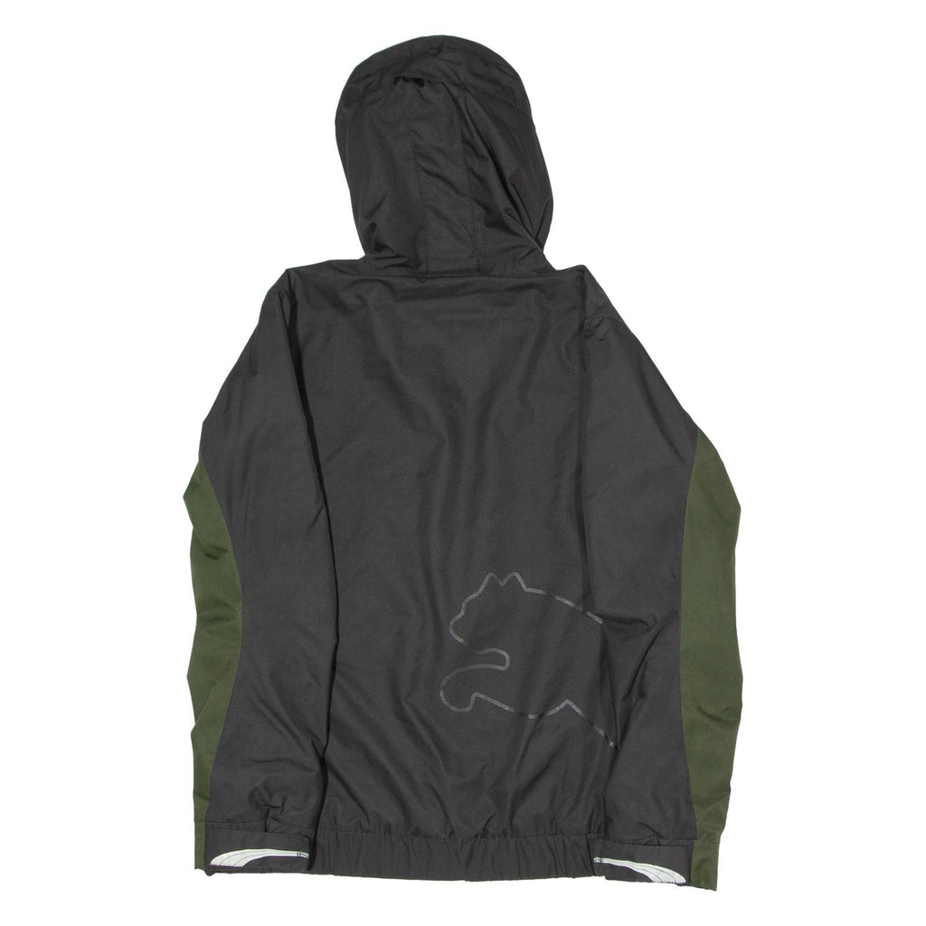 PUMA Womens Rain Jacket Black Hooded UK 12
