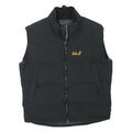 JACK WOLFSKIN Mens Black Outdoor Jacket S Polyester Blend Plain Zip Sleeveless