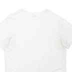 TED BAKER Mens White T-Shirt L Short Sleeve Crew Neck Plain Casual Cotton Blend