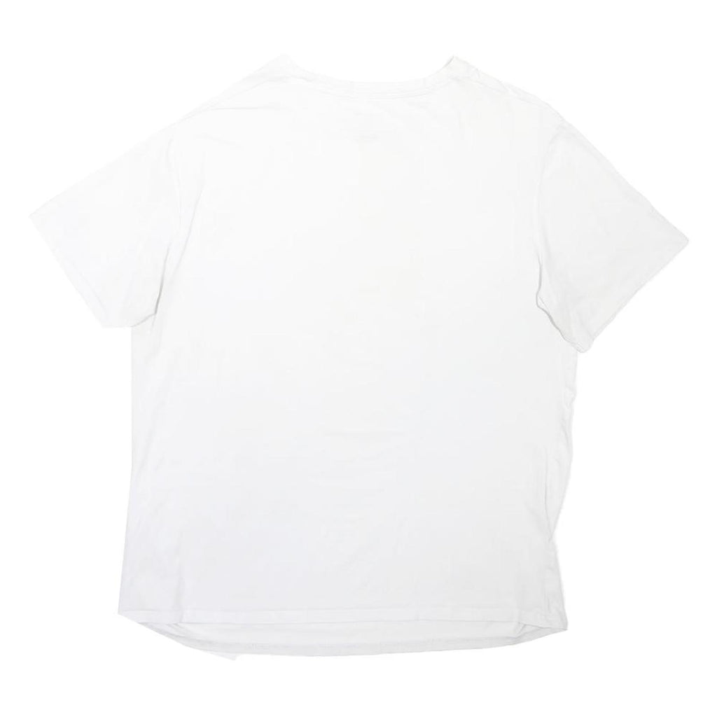 TED BAKER Mens White T-Shirt L Short Sleeve Crew Neck Plain Casual Cotton Blend