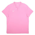 NIKE Mens Pink Short Sleeve Plain XL Cotton Polo Shirt Sport Casual