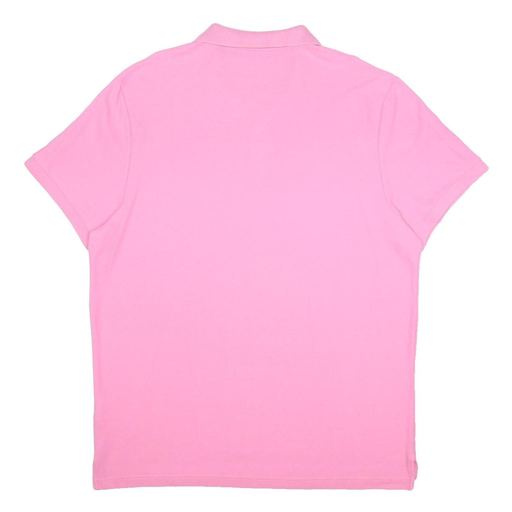 NIKE Mens Pink Short Sleeve Plain XL Cotton Polo Shirt Sport Casual