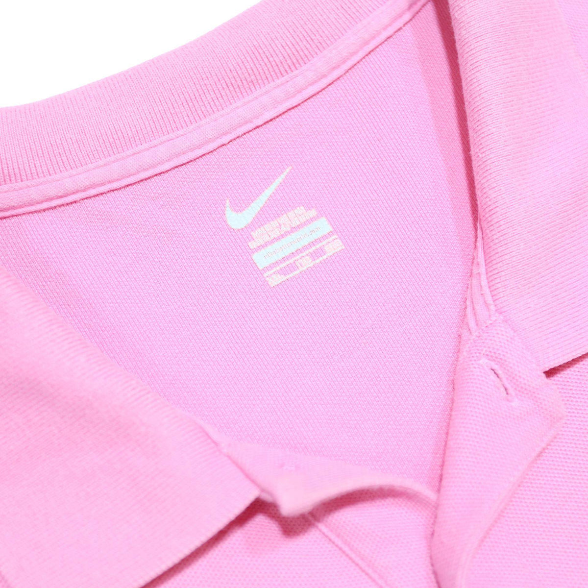 NIKE Mens Pink Short Sleeve Plain XL Cotton Polo Shirt Sport Casual