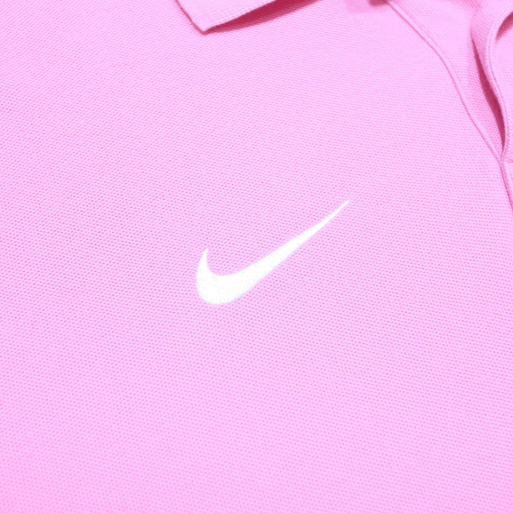 NIKE Mens Pink Short Sleeve Plain XL Cotton Polo Shirt Sport Casual