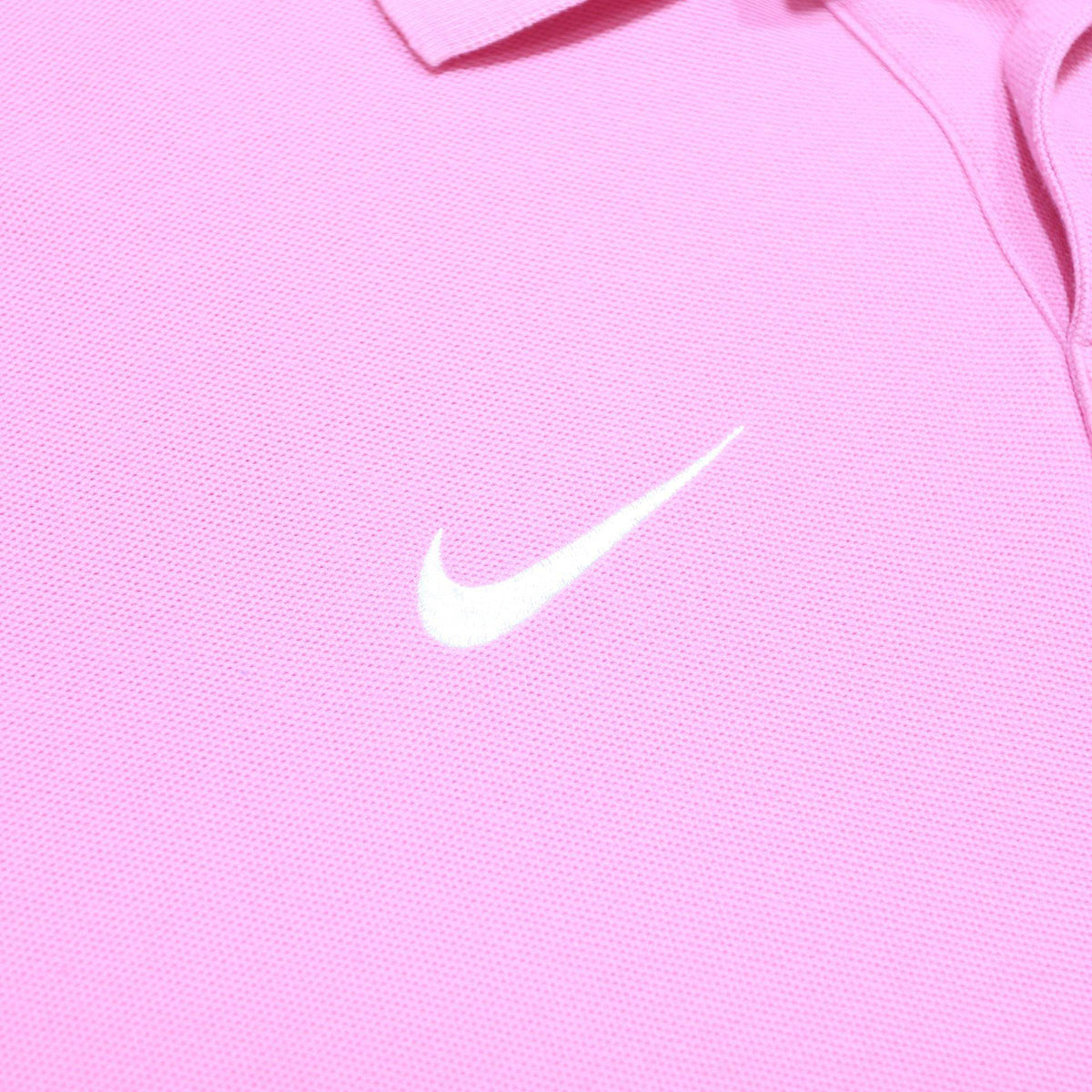 NIKE Mens Pink Short Sleeve Plain XL Cotton Polo Shirt Sport Casual