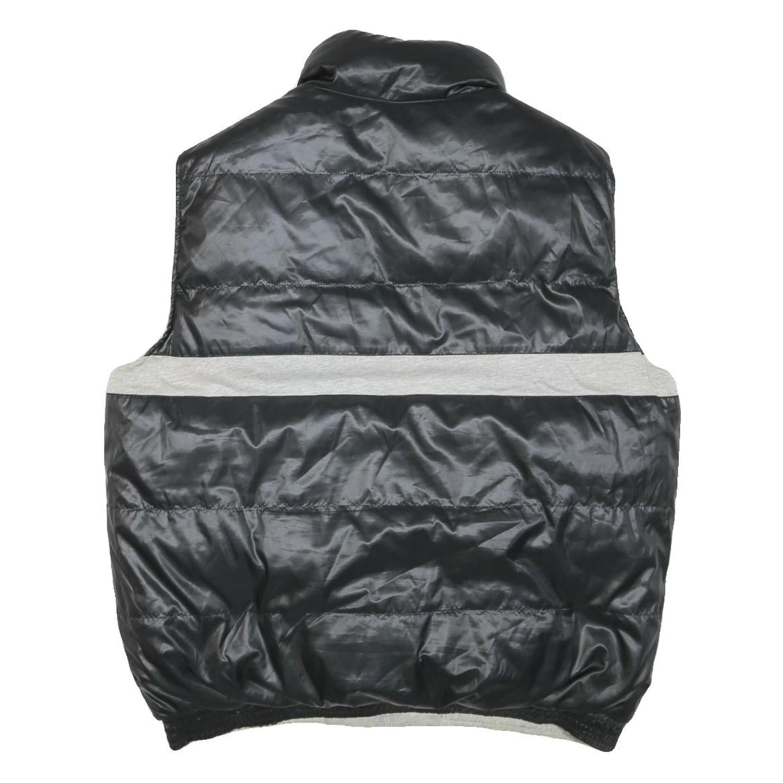 ADIDAS Mens Black & Grey Reversible Puffer Jacket XL Cotton Blend Zip