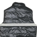 ADIDAS Mens Black & Grey Reversible Puffer Jacket XL Cotton Blend Zip