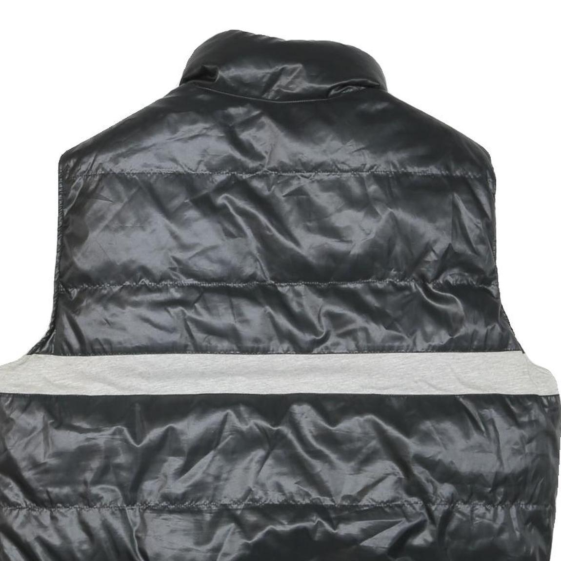 ADIDAS Mens Black & Grey Reversible Puffer Jacket XL Cotton Blend Zip