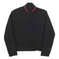 DKNY Mens Black Red Zip Jacket M Cotton Blend Plain Lightweight Casual