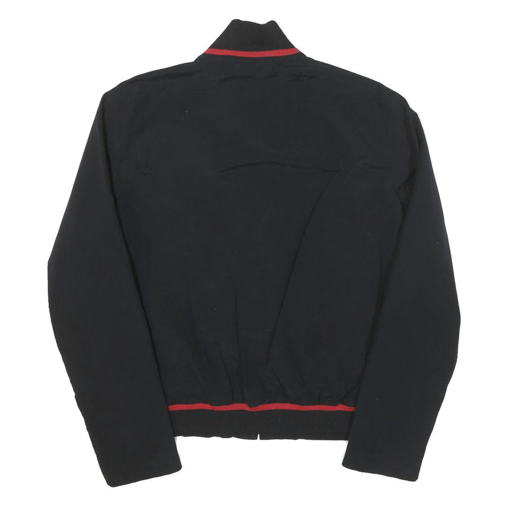 DKNY Mens Black Red Zip Jacket M Cotton Blend Plain Lightweight Casual