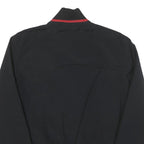 DKNY Mens Black Red Zip Jacket M Cotton Blend Plain Lightweight Casual