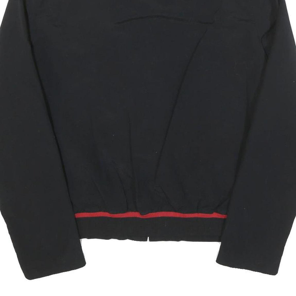 DKNY Mens Black Red Zip Jacket M Cotton Blend Plain Lightweight Casual