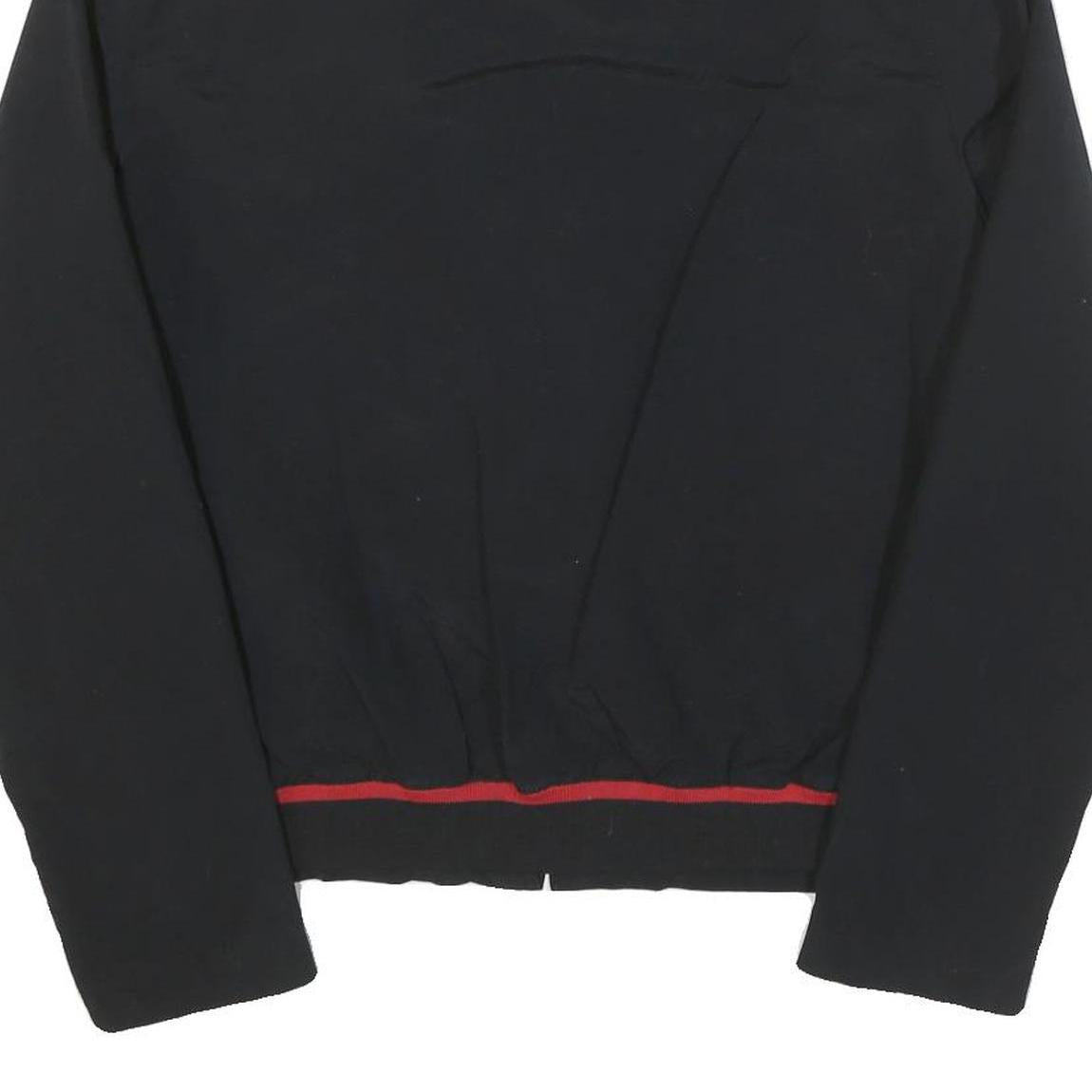 DKNY Mens Black Red Zip Jacket M Cotton Blend Plain Lightweight Casual