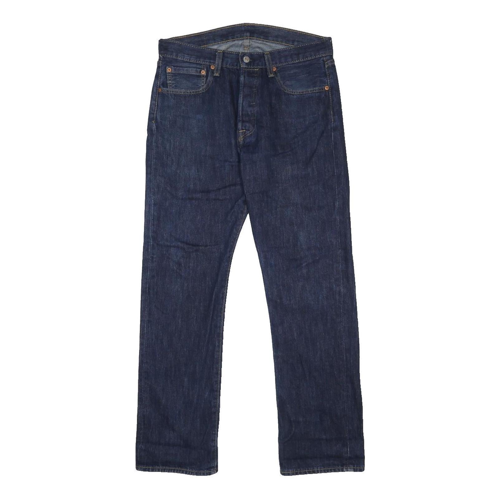 LEVI'S 501 Mens Jeans Blue Regular Straight Denim W32 L31 Classic Button Fly